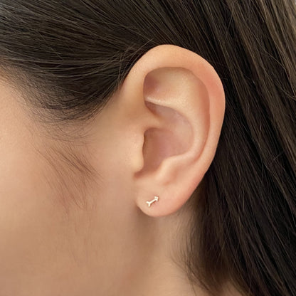 Arrow Earring in Sterling Silver (single earring) - Mazi New York-jewelry
