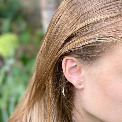 Asterisk Earrings in Sterling Silver - Mazi New York-jewelry