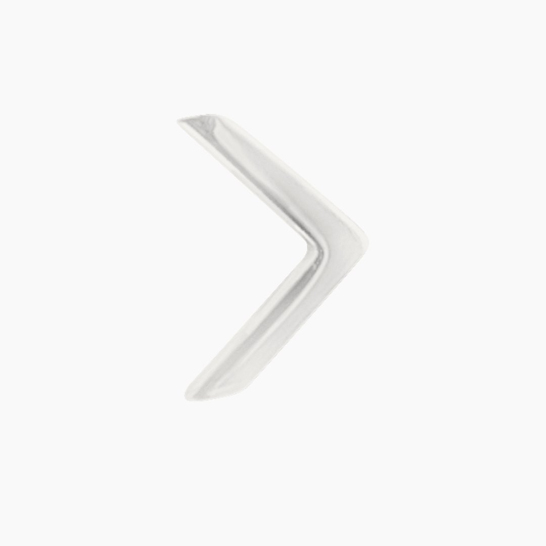 Chevron Stud Earring in Sterling Silver (single earring) - Mazi New York-jewelry