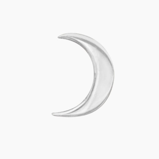 Silver Crescent Moon Earring (single earring) - Mazi New York Jewelry