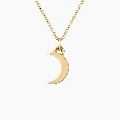 Crescent Moon Necklace in 14k Gold - Mazi New York - jewelry