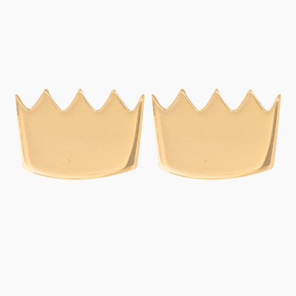 Crown Earrings in 14k Gold - Mazi New York-jewelry