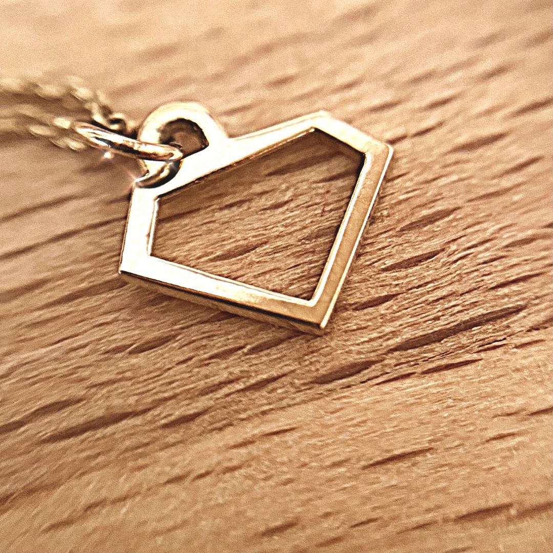 "Diamond" Necklace in Solid 14k Gold - Mazi New York-jewelry