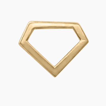 "Diamond" Stud Earring in 14k Gold (single earring) - Mazi New York-jewelry