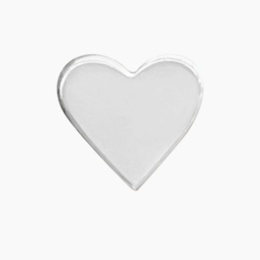 Heart Earring in Sterling Silver (single earring) - Mazi New York-jewelry