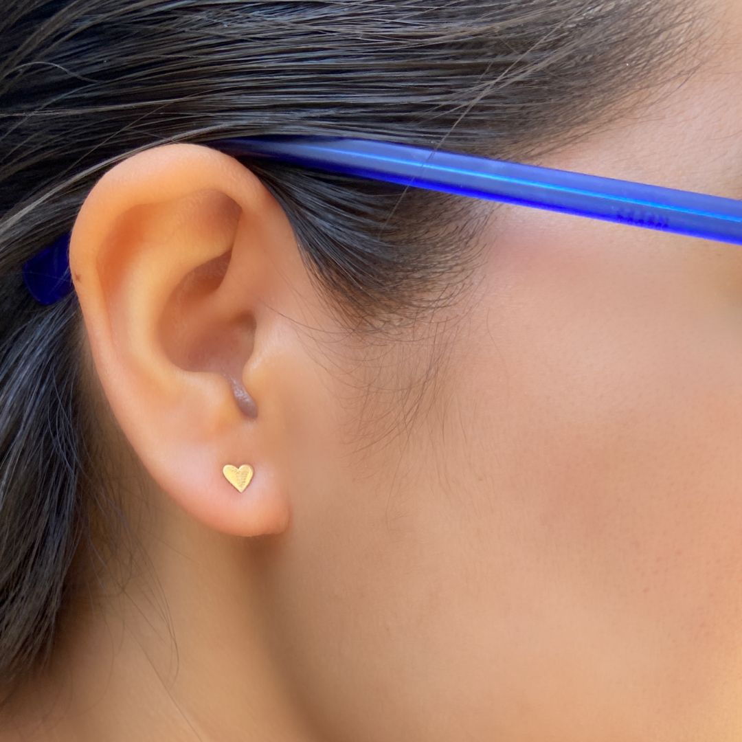 Heart Earrings in 14k Gold - Mazi New York-jewelry