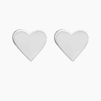 Heart Earrings in Sterling Silver - Mazi New York-jewelry