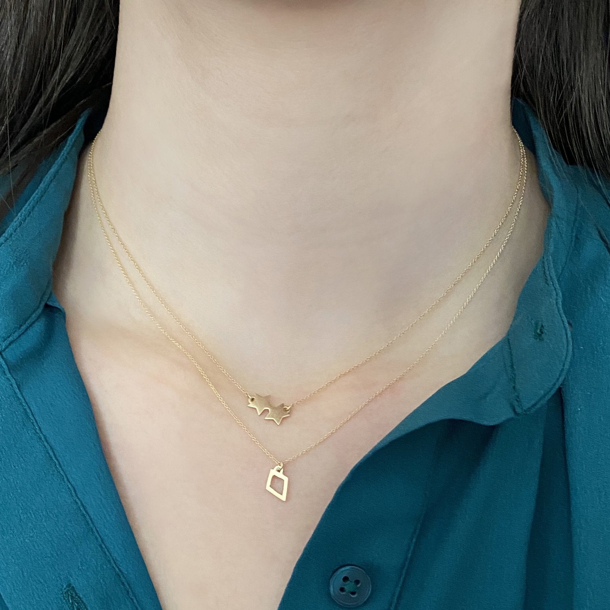 Kite Necklace in 14k Gold - Mazi New York-jewelry