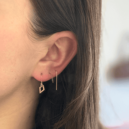 Kite Threader Earring in 14k Gold (single earring) - Mazi New York - jewelry