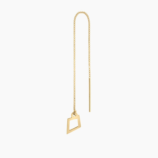 Kite Threader Earring in 14k Gold (single earring) - Mazi New York - jewelry