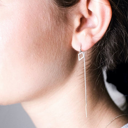 Kite Threader Earring in Sterling Silver (single earring) - Mazi New York-jewelry