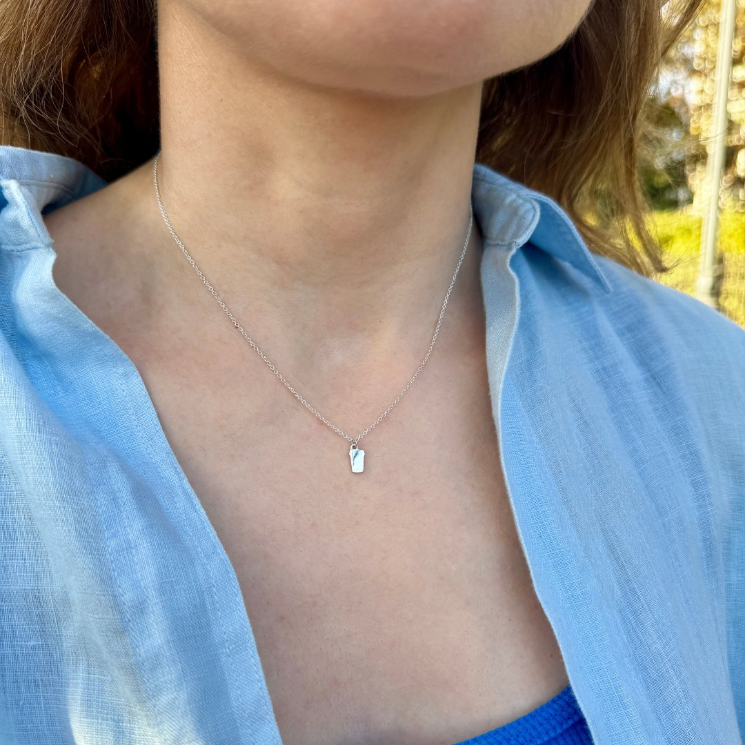 Latte Love Necklace in Sterling Silver - Mazi New York - jewelry