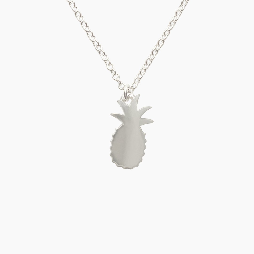 Pineapple Charm Necklace in Sterling Silver - Mazi New York-jewelry