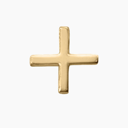 Positive Earring in 14k Gold (single earring) - Mazi New York-jewelry