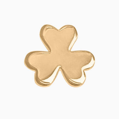 Shamrock Earring in 14k Gold (single earring) - Mazi New York-jewelry