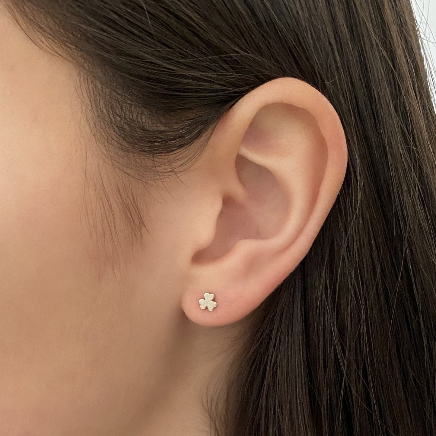 Shamrock Earring in Sterling Silver (single earring) - Mazi New York-jewelry