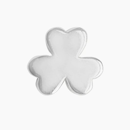 Shamrock Earring in Sterling Silver (single earring) - Mazi New York-jewelry