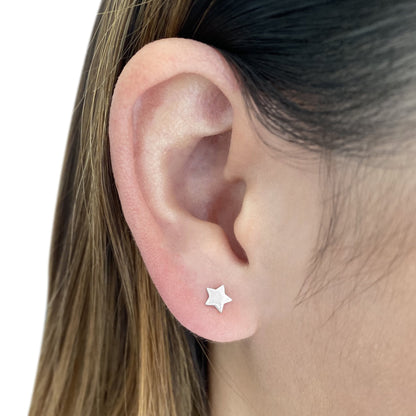 Star Earrings in Sterling Silver - Mazi New York-jewelry