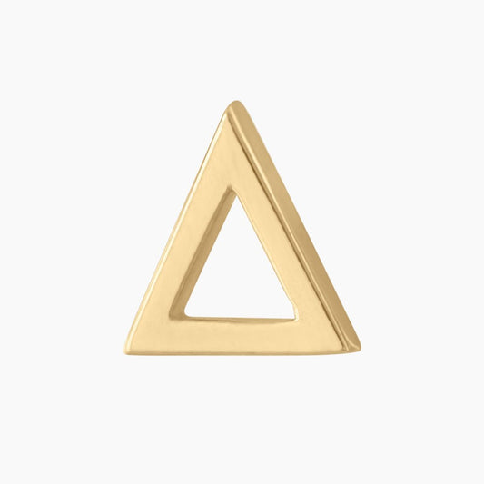 Triangle Earring in 14k Gold (single earring) - Mazi New York-jewelry