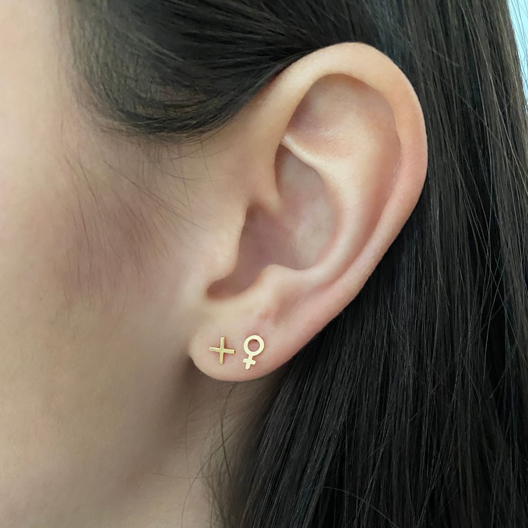 Venus Earring in 14k Gold (single earring) - Mazi New York-jewelry