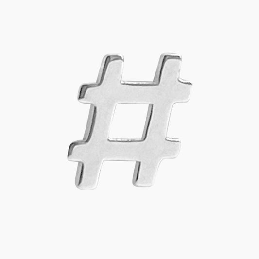 Sterling Silver Hashtag Earrings | mazi + zo jewelry